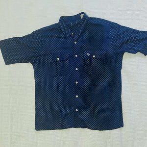Vintage Silk/Polyester Dior Polka-Dot Vacation Shirt